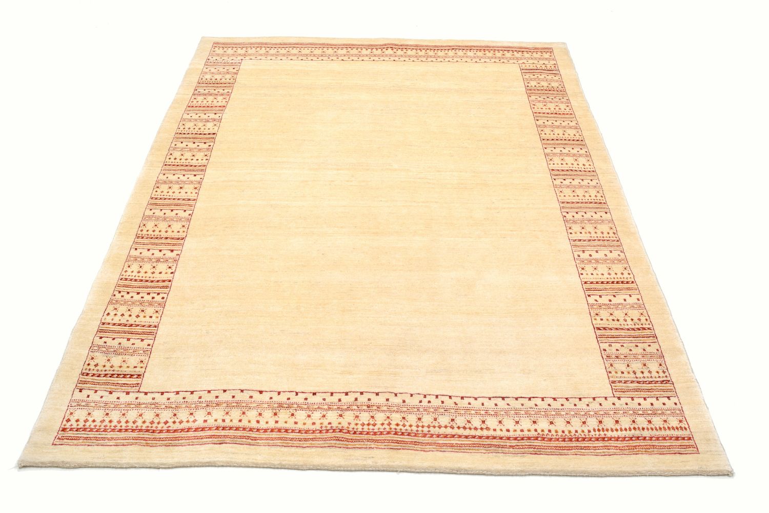 Alfombra Gabbeh - Loribaft Persa - 198 x 150 cm - beige
