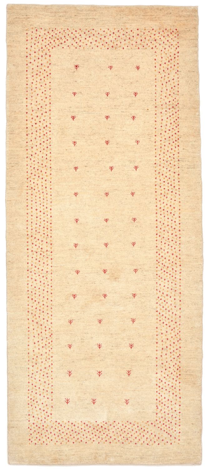 Alfombra de pasillo Alfombra Gabbeh - Loribaft Persa - 197 x 84 cm - natural