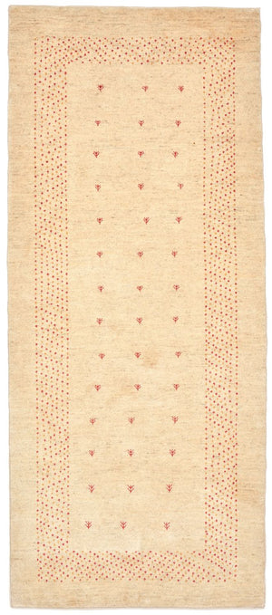 Alfombra de pasillo Alfombra Gabbeh - Loribaft Persa - 197 x 84 cm - natural