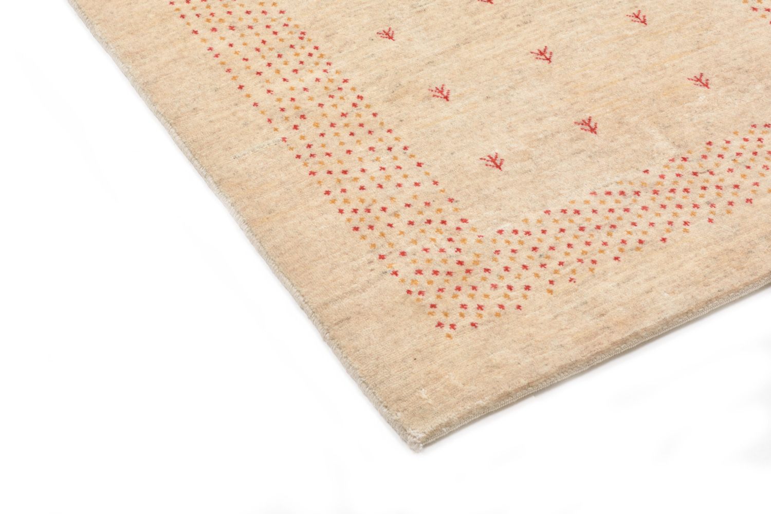 Alfombra de pasillo Alfombra Gabbeh - Loribaft Persa - 197 x 84 cm - natural
