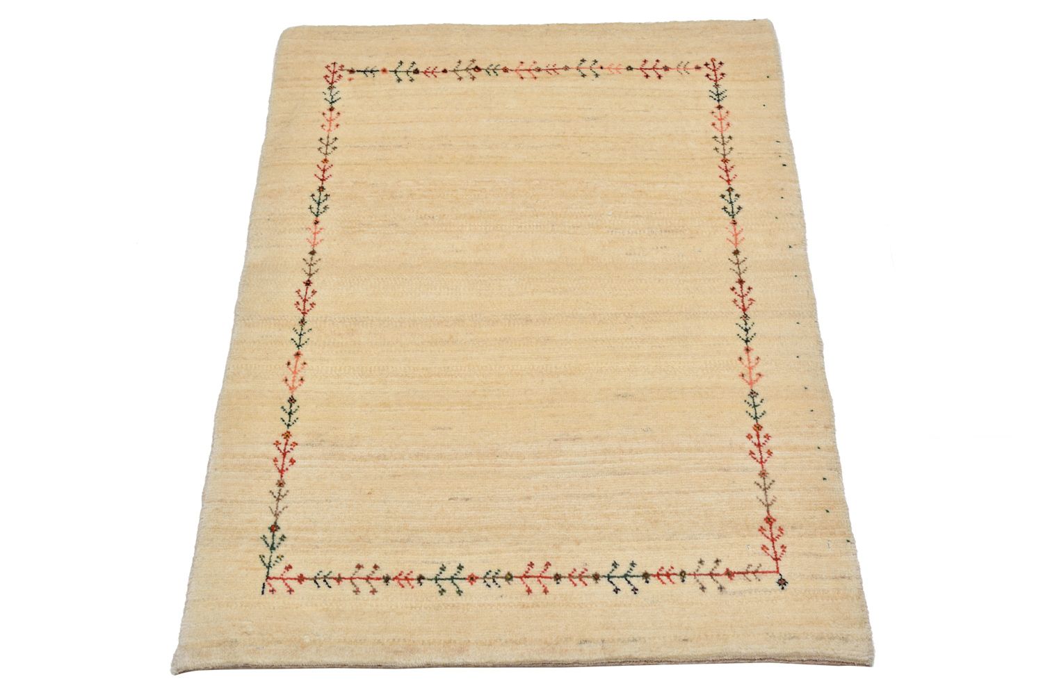 Alfombra Gabbeh - Loribaft Persa - 93 x 64 cm - natural