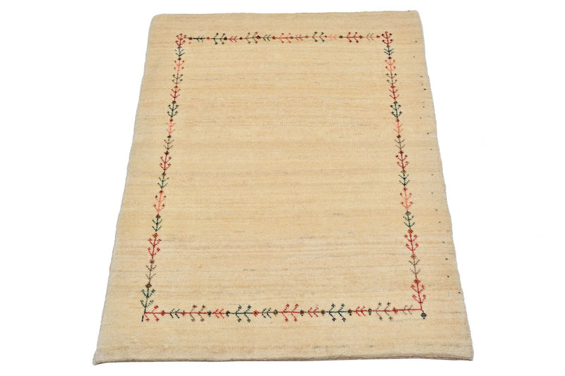 Alfombra Gabbeh - Loribaft Persa - 93 x 64 cm - natural