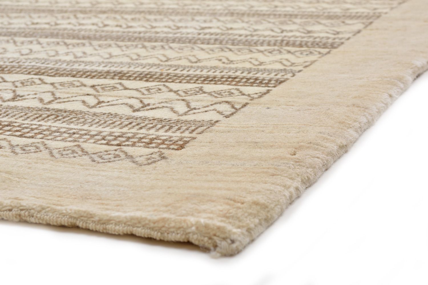 Alfombra de pasillo Alfombra Gabbeh - Loribaft Persa - 297 x 85 cm - arena