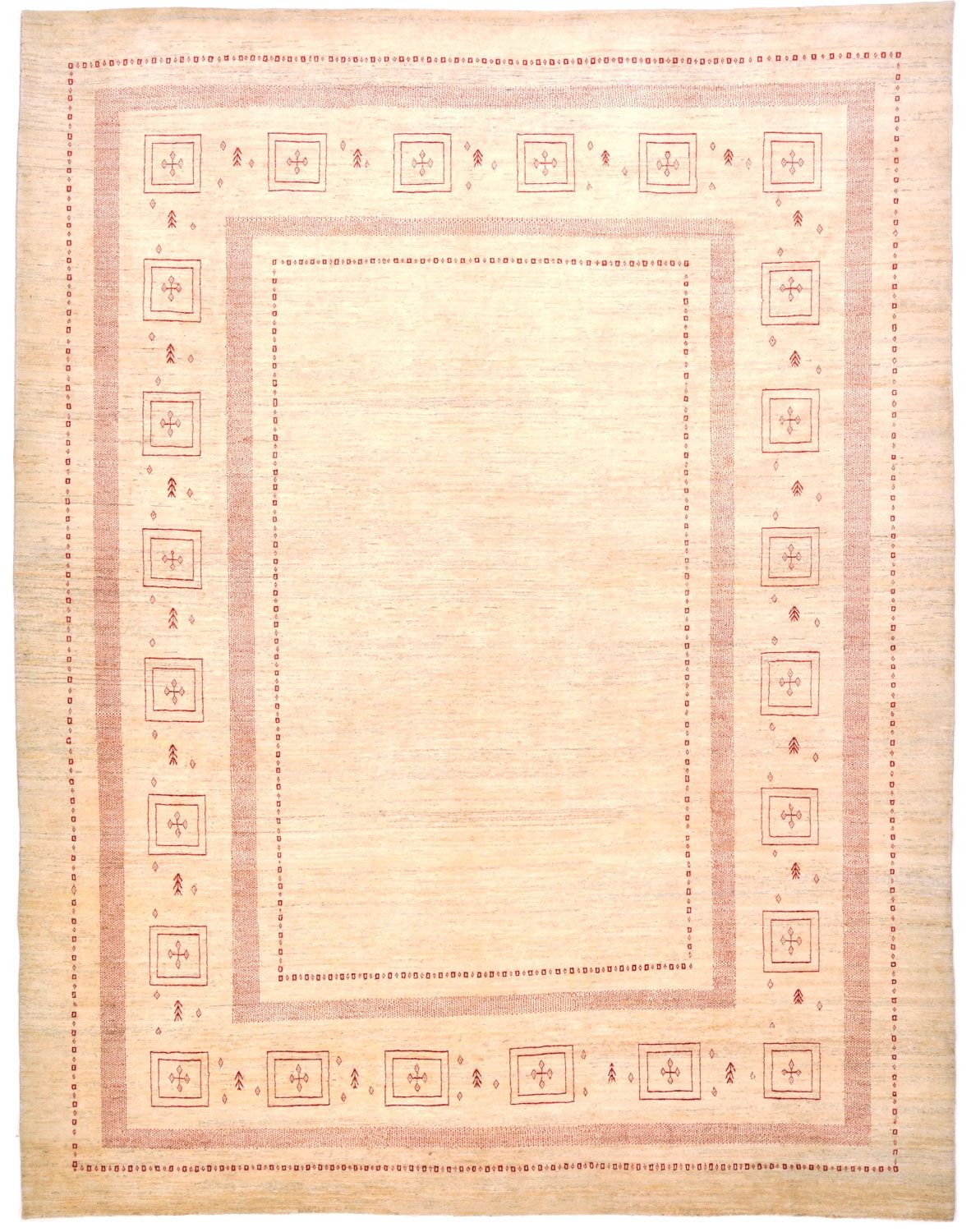 Alfombra Gabbeh - Loribaft Persa - 417 x 309 cm - beige