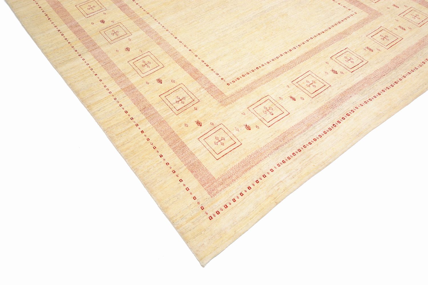 Alfombra Gabbeh - Loribaft Persa - 417 x 309 cm - beige