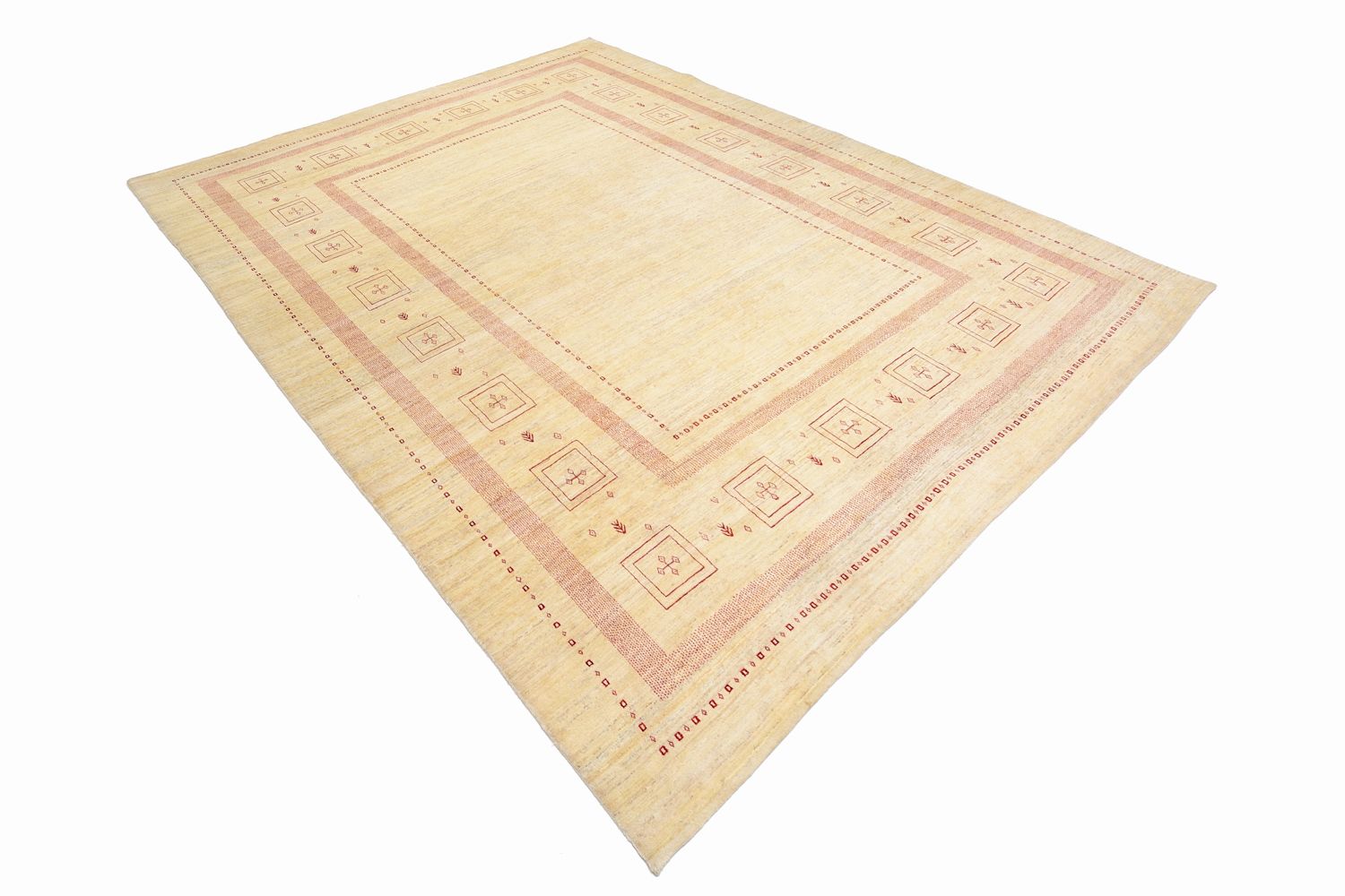 Alfombra Gabbeh - Loribaft Persa - 417 x 309 cm - beige