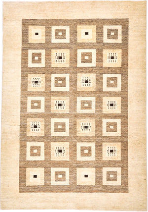 Alfombra Gabbeh - Loribaft Persa - 379 x 264 cm - marrón claro