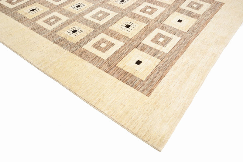 Alfombra Gabbeh - Loribaft Persa - 379 x 264 cm - marrón claro