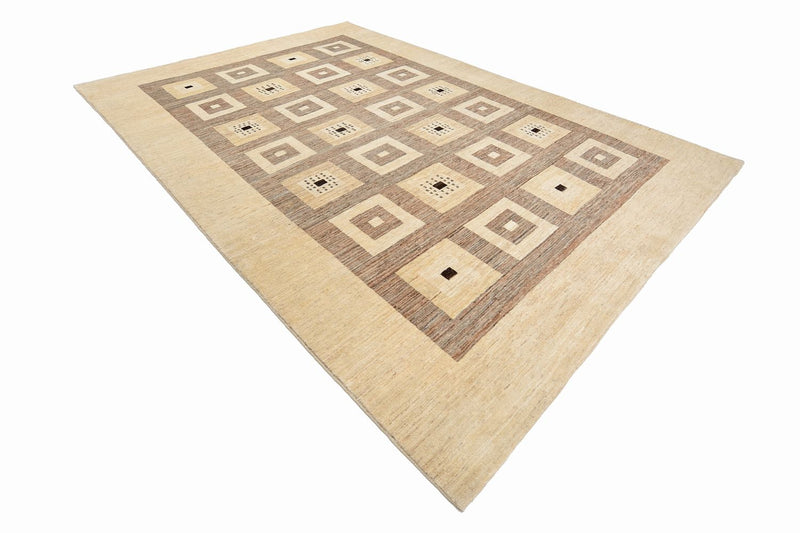 Alfombra Gabbeh - Loribaft Persa - 379 x 264 cm - marrón claro