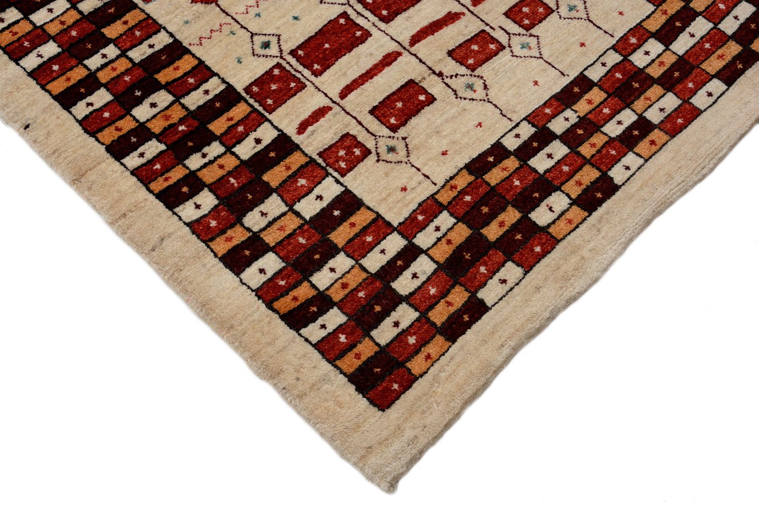 Alfombra de pasillo Alfombra Gabbeh - Loribaft Persa - 391 x 88 cm - multicolor