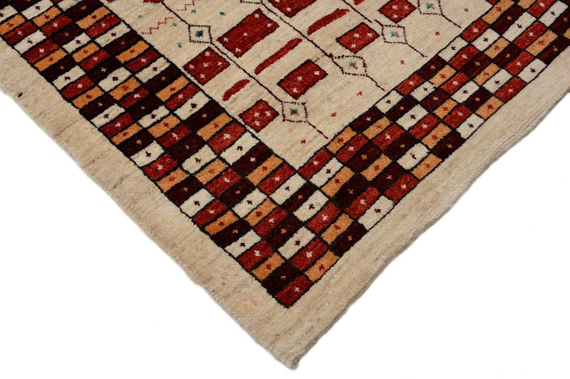 Alfombra de pasillo Alfombra Gabbeh - Loribaft Persa - 391 x 88 cm - multicolor