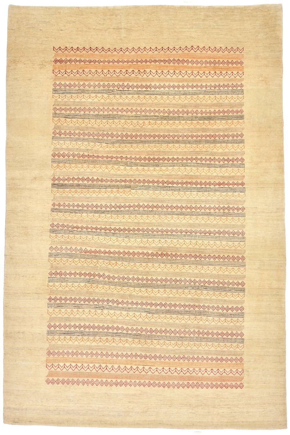 Alfombra Gabbeh - Loribaft Persa - 302 x 201 cm - natural