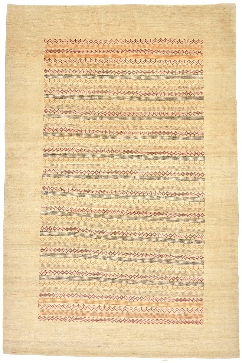 Alfombra Gabbeh - Loribaft Persa - 302 x 201 cm - natural