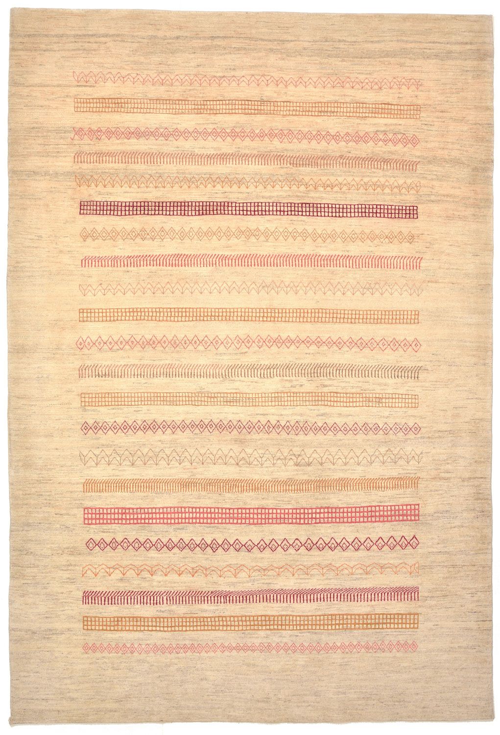 Alfombra Gabbeh - Loribaft Persa - 301 x 205 cm - arena