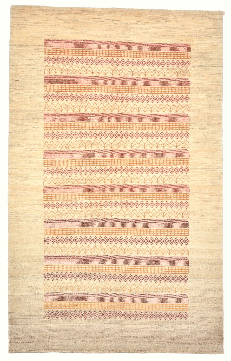 Alfombra Gabbeh - Loribaft Persa - 206 x 128 cm - arena
