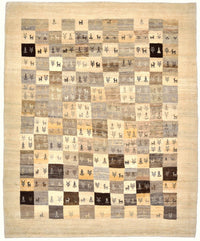 Alfombra Gabbeh - Loribaft Persa - 191 x 154 cm - marrón claro