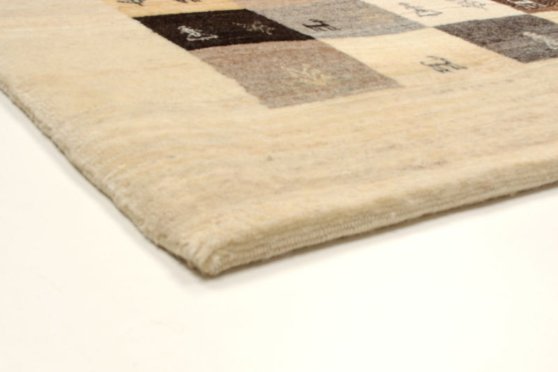 Alfombra Gabbeh - Loribaft Persa - 191 x 154 cm - marrón claro