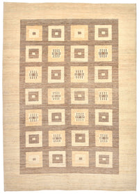 Alfombra Gabbeh - Loribaft Persa - 384 x 265 cm - marrón claro