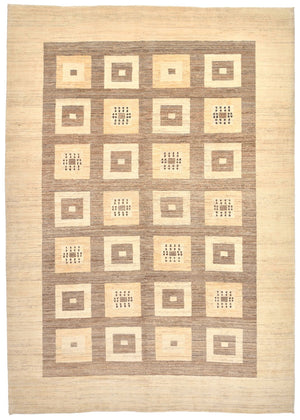 Alfombra Gabbeh - Loribaft Persa - 384 x 265 cm - marrón claro