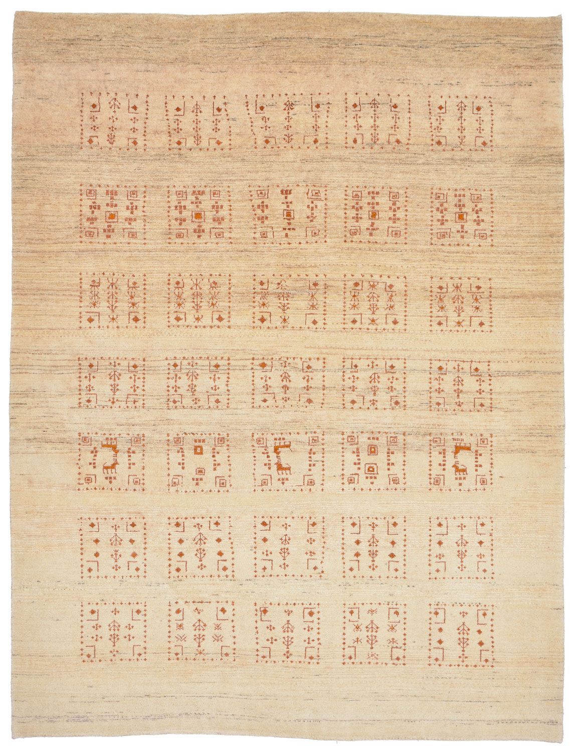 Alfombra Gabbeh - Loribaft Persa - 198 x 148 cm - natural