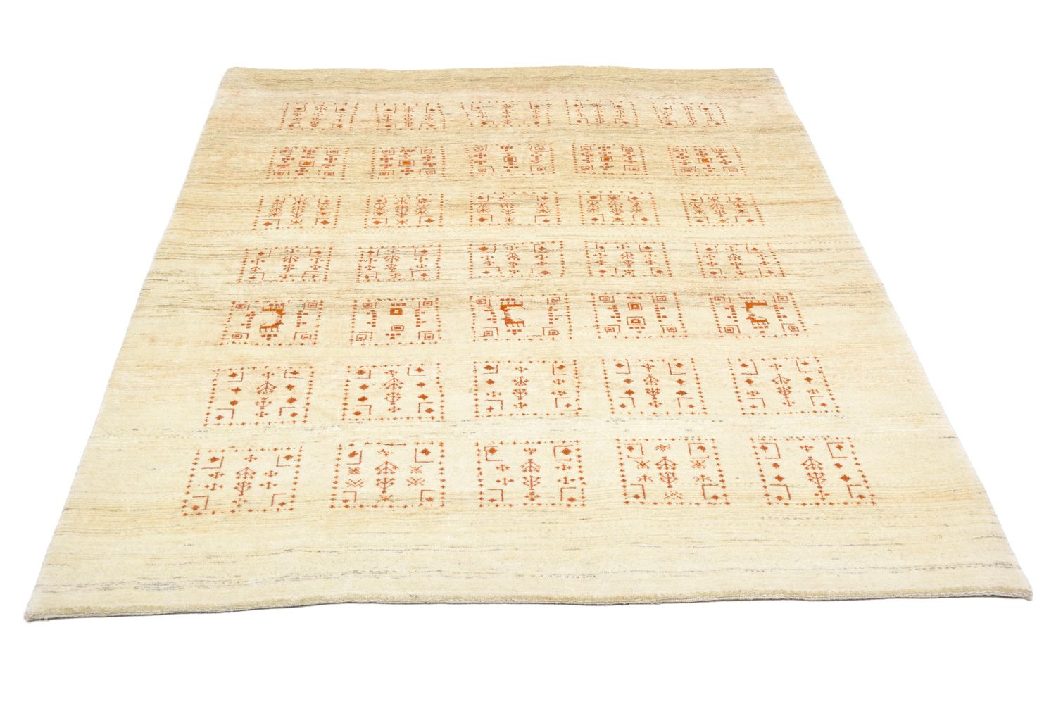 Alfombra Gabbeh - Loribaft Persa - 198 x 148 cm - natural