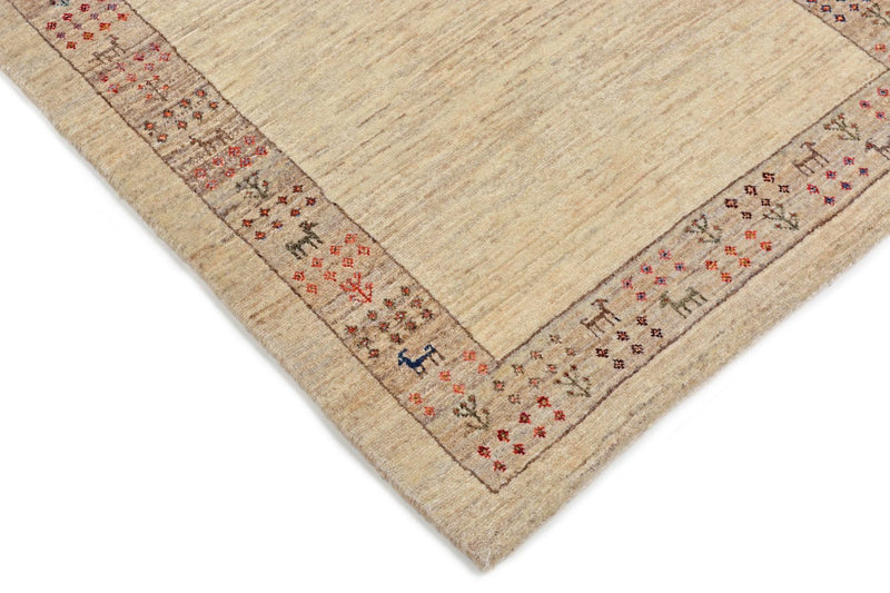 Alfombra de pasillo Alfombra Gabbeh - Loribaft Persa - 176 x 84 cm - arena