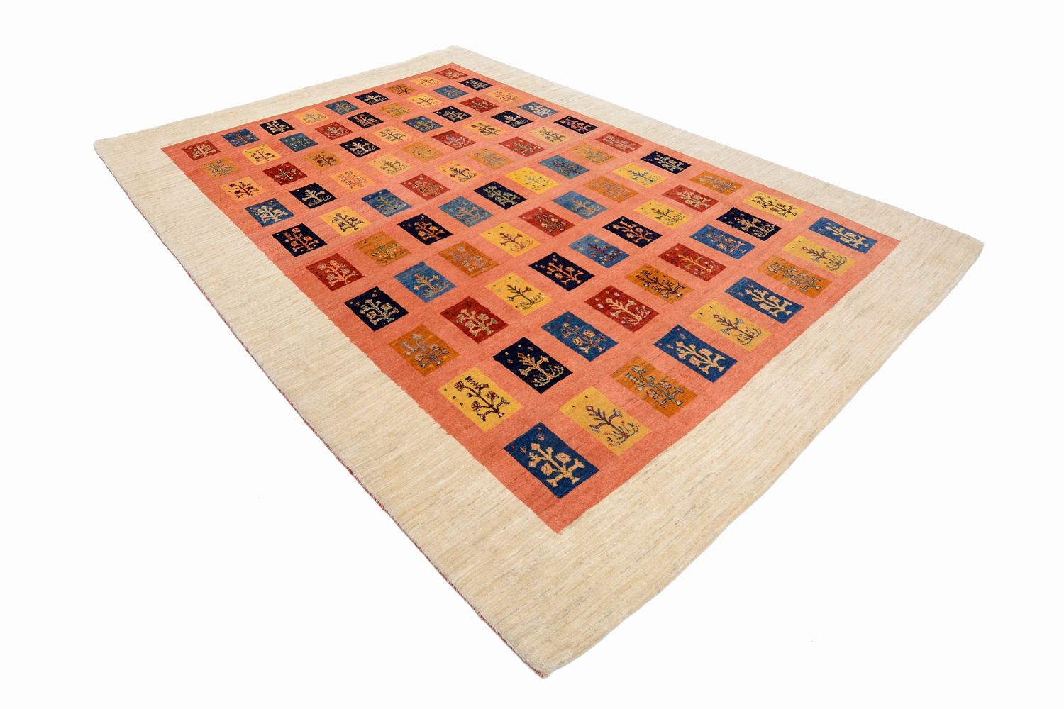Alfombra Gabbeh - Loribaft Persa - 355 x 249 cm - naranja
