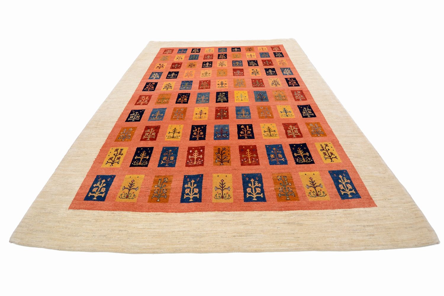 Alfombra Gabbeh - Loribaft Persa - 355 x 249 cm - naranja