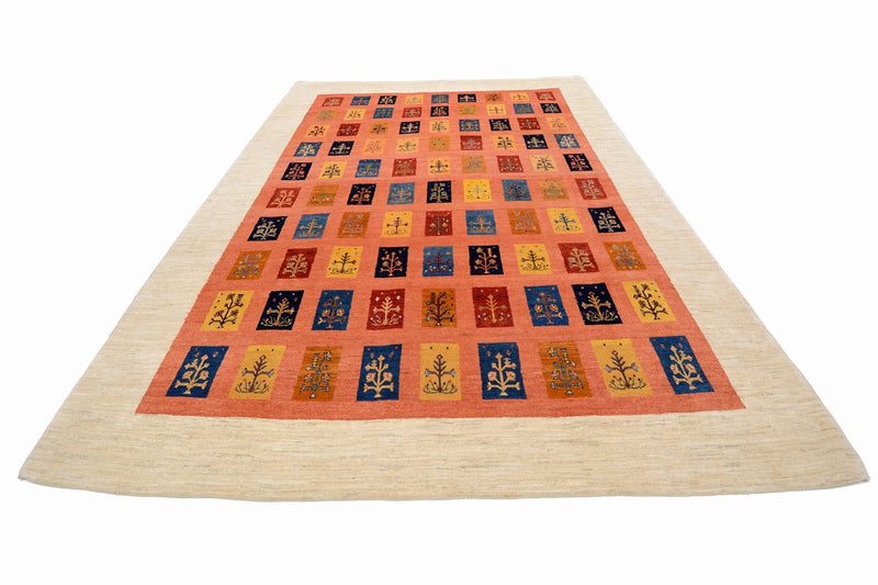 Alfombra Gabbeh - Loribaft Persa - 355 x 249 cm - naranja