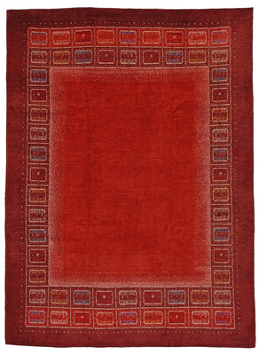 Alfombra Gabbeh - Loribaft Persa - 353 x 257 cm - rojo