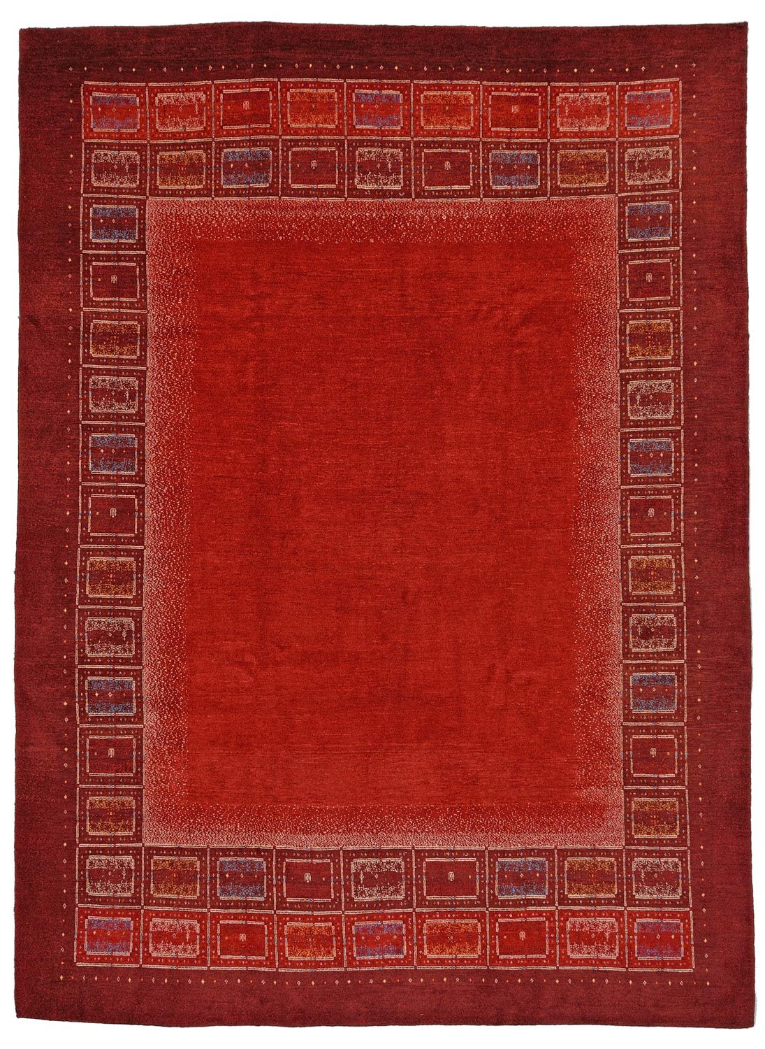 Alfombra Gabbeh - Loribaft Persa - 353 x 257 cm - rojo