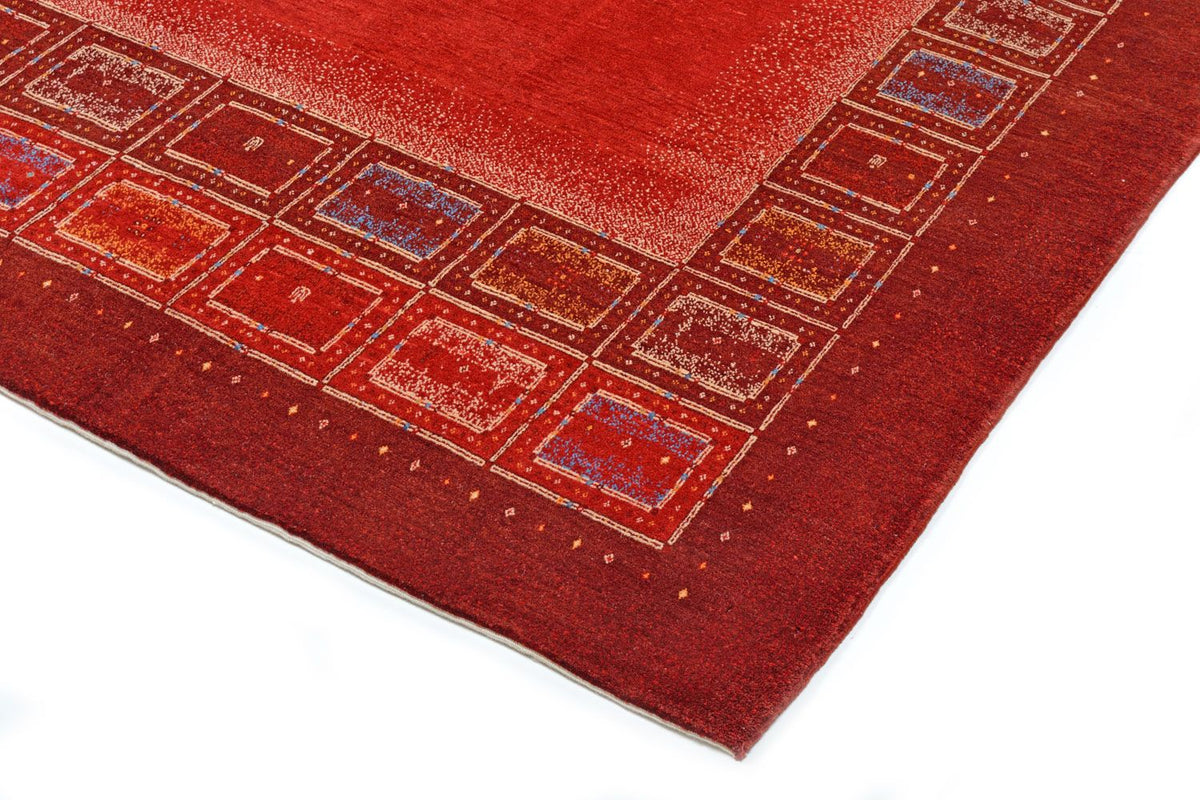 Alfombra Gabbeh - Loribaft Persa - 353 x 257 cm - rojo
