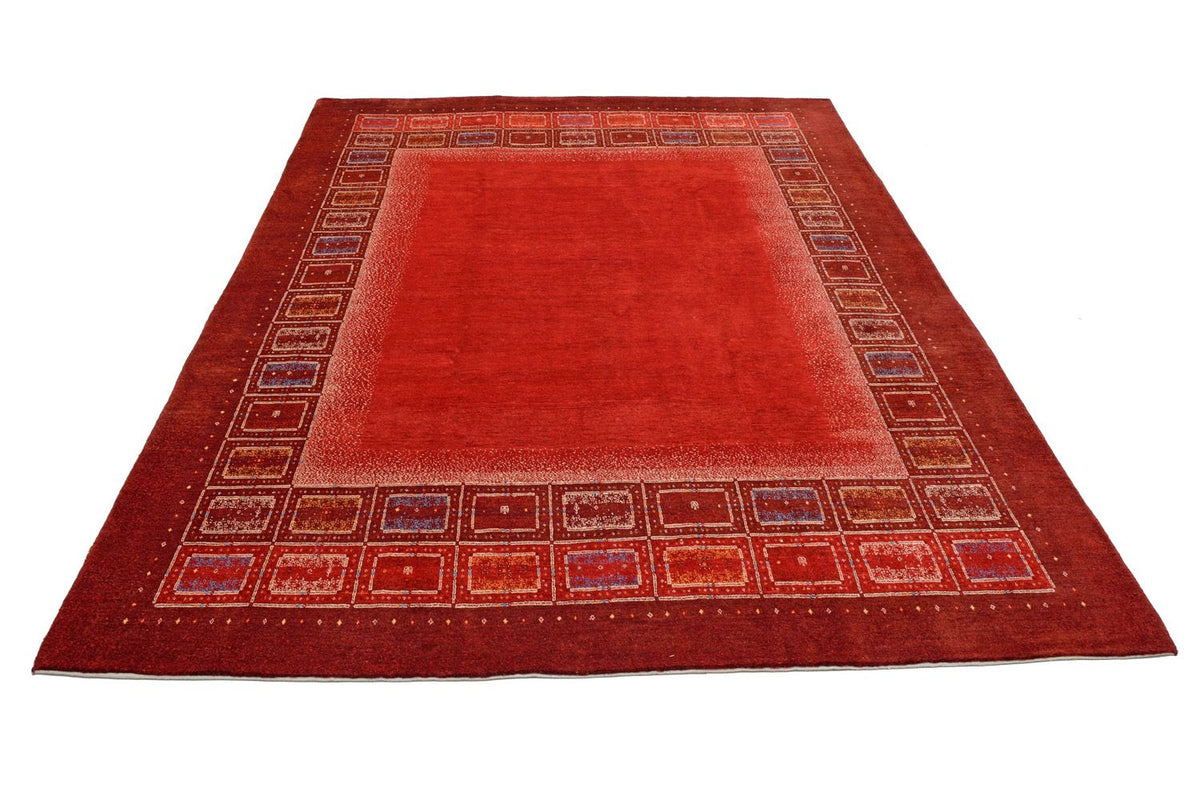 Alfombra Gabbeh - Loribaft Persa - 353 x 257 cm - rojo