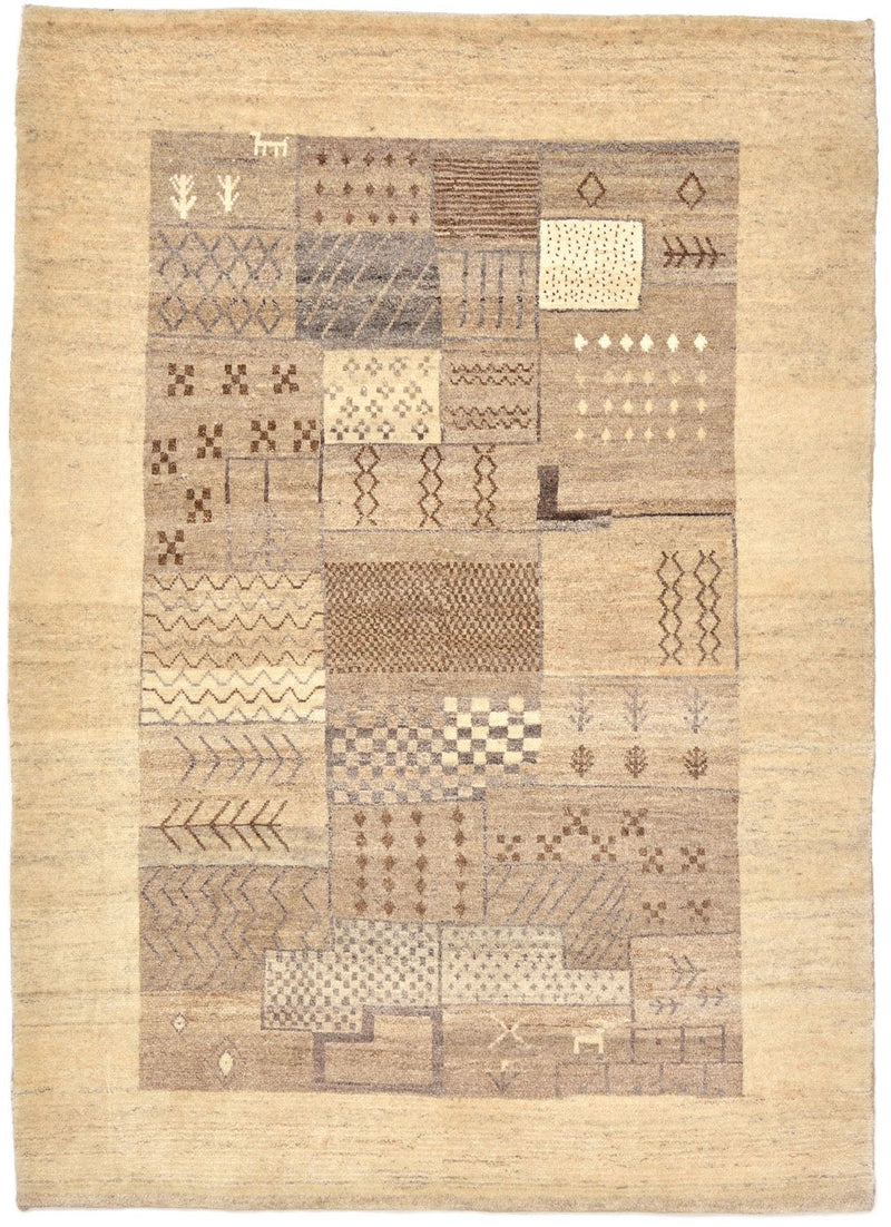 Alfombra Gabbeh - Loribaft Persa - 156 x 110 cm - arena