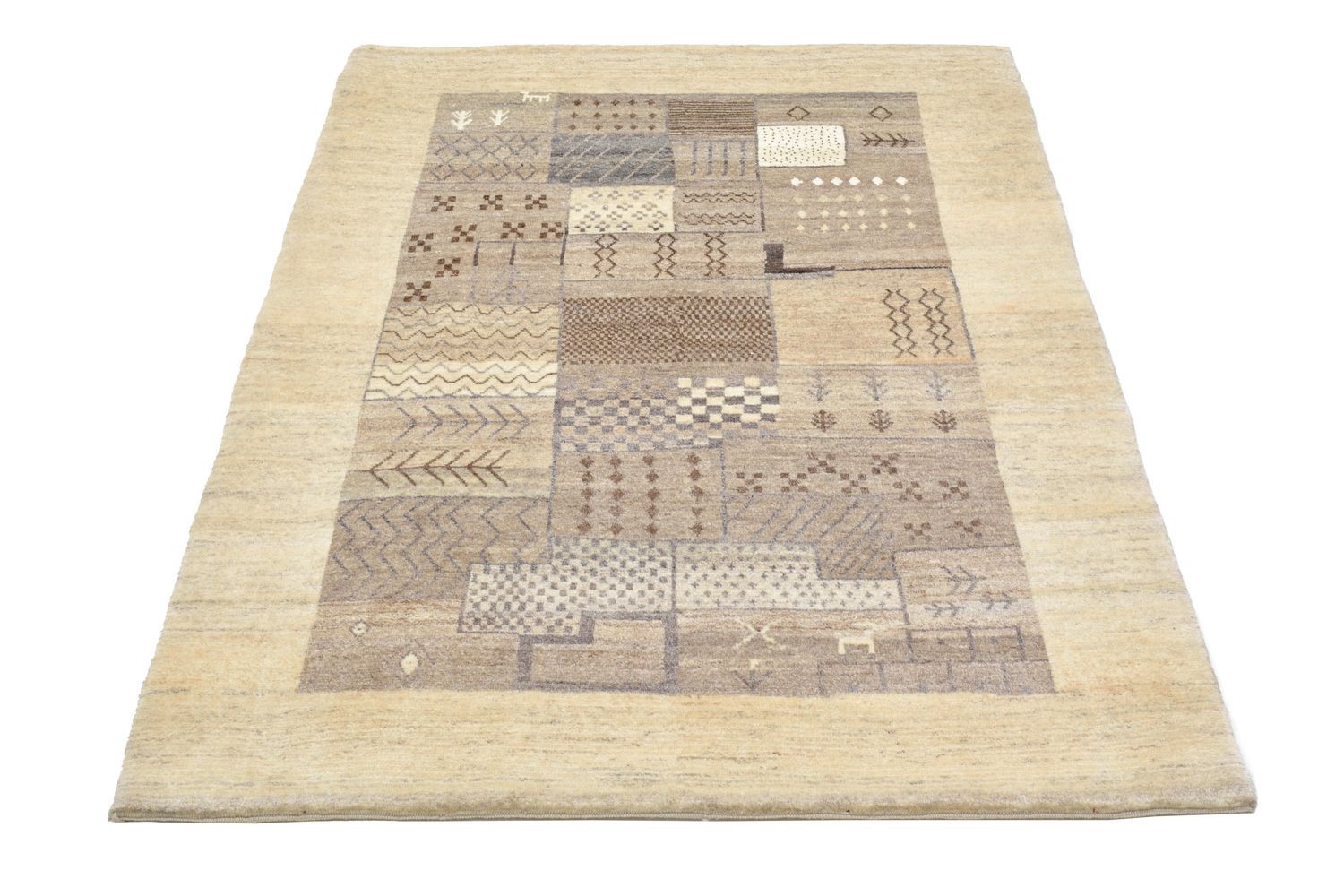 Alfombra Gabbeh - Loribaft Persa - 156 x 110 cm - arena