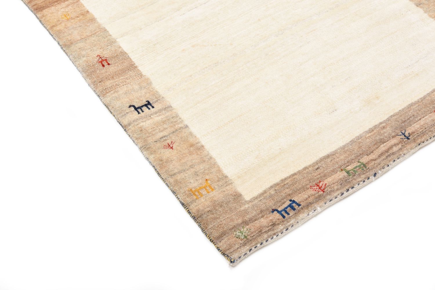 Alfombra de pasillo Alfombra Gabbeh - Loribaft Persa - 205 x 87 cm - arena
