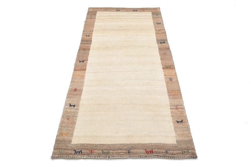Alfombra de pasillo Alfombra Gabbeh - Loribaft Persa - 205 x 87 cm - arena