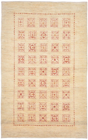 Alfombra Gabbeh - Loribaft Persa - 174 x 106 cm - beige