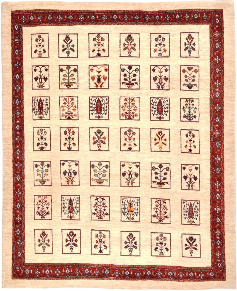 Alfombra Gabbeh - Loribaft Persa - 326 x 261 cm - rojo