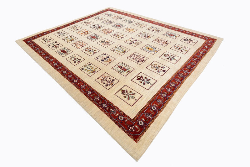 Alfombra Gabbeh - Loribaft Persa - 326 x 261 cm - rojo
