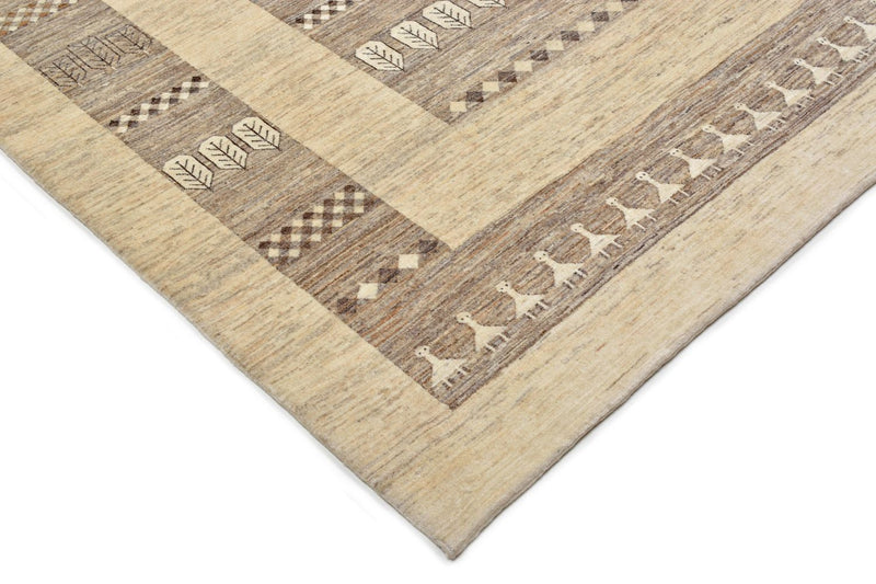 Alfombra Gabbeh - Loribaft Persa - 253 x 203 cm - arena