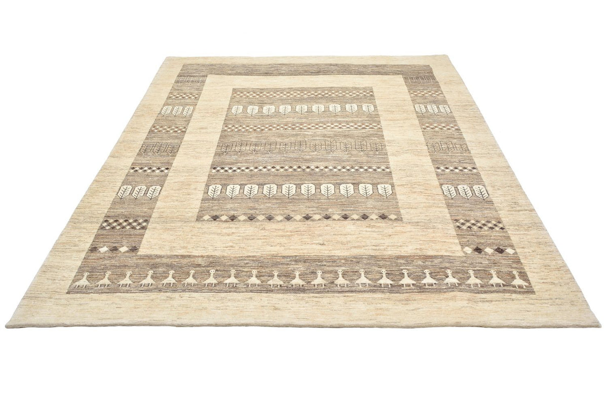Alfombra Gabbeh - Loribaft Persa - 253 x 203 cm - arena