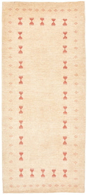 Alfombra de pasillo Alfombra Gabbeh - Loribaft Persa - 201 x 85 cm - beige