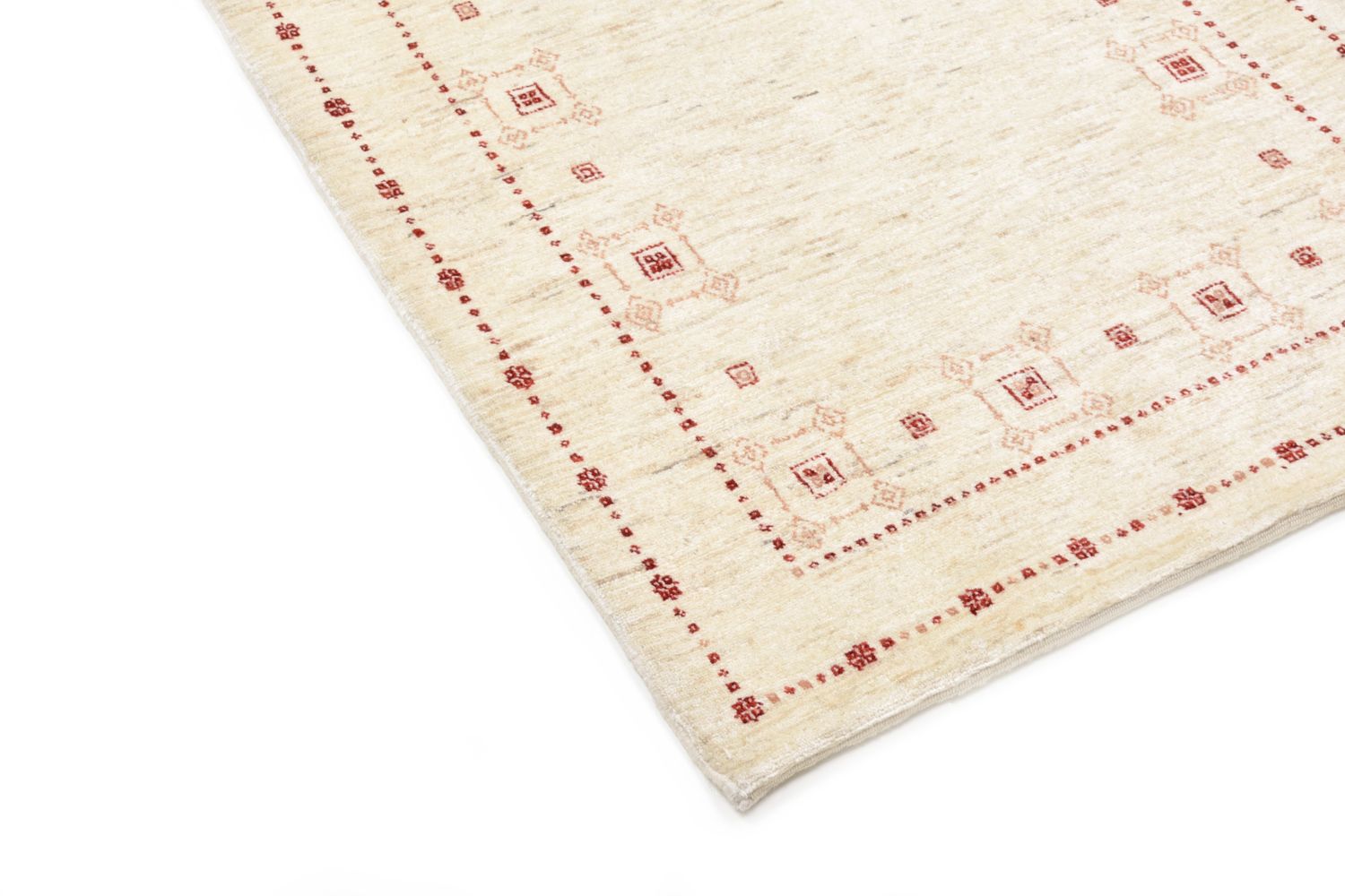 Alfombra de pasillo Alfombra Gabbeh - Loribaft Persa - 202 x 82 cm - natural