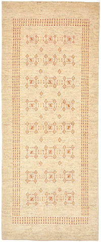 Alfombra de pasillo Alfombra Gabbeh - Loribaft Persa - 195 x 79 cm - beige