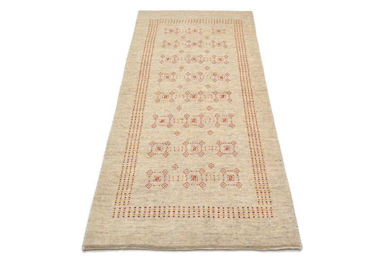 Alfombra de pasillo Alfombra Gabbeh - Loribaft Persa - 195 x 79 cm - beige