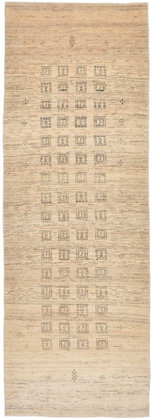 Alfombra de pasillo Alfombra Gabbeh - Loribaft Persa - 247 x 84 cm - arena