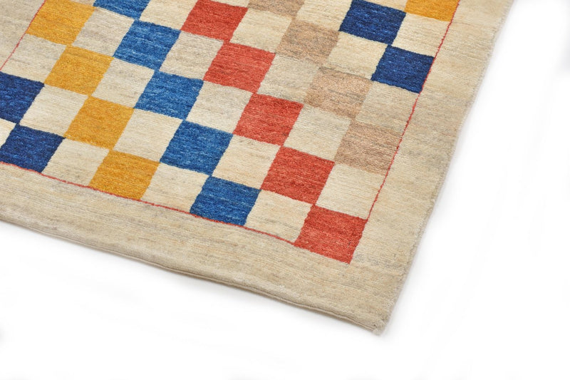 Alfombra de pasillo Alfombra Gabbeh - Loribaft Persa - 381 x 93 cm - multicolor