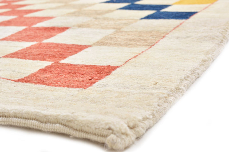 Alfombra de pasillo Alfombra Gabbeh - Loribaft Persa - 381 x 93 cm - multicolor