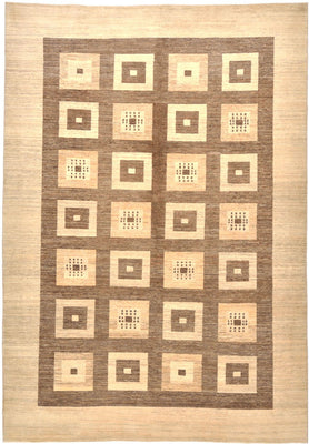 Alfombra Gabbeh - Loribaft Persa - 380 x 264 cm - marrón